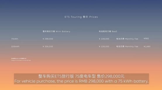 欧宝平台集好看、好开、好用于一身蔚来ET5 Touring上市售价298-356万(图1)