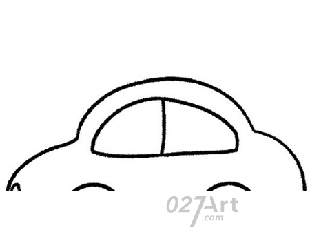 小汽车简笔画：普通的小轿维基体育车_小汽车简笔画(图1)